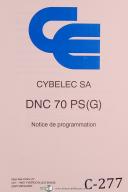 Cybelec-Cybelec DNC 70 PS (G), Notice de Programmation, French, Programming Manual 1992-DNC 70 PS (G)-01